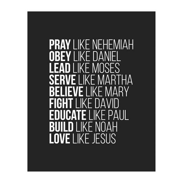 Spiritual Role Models - Christian Wall Art Print, Inspirational Bible Verse Decor for Home, Office, Church, Bedroom, Living Room, and Workspace (Natural Oak Framed, 11 x 14 inches)