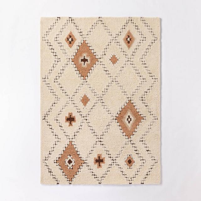 5'x7' Northridge Hand Tufted Wool Shag Diamond Area Rug - Threshold™ designed with Studio McGee