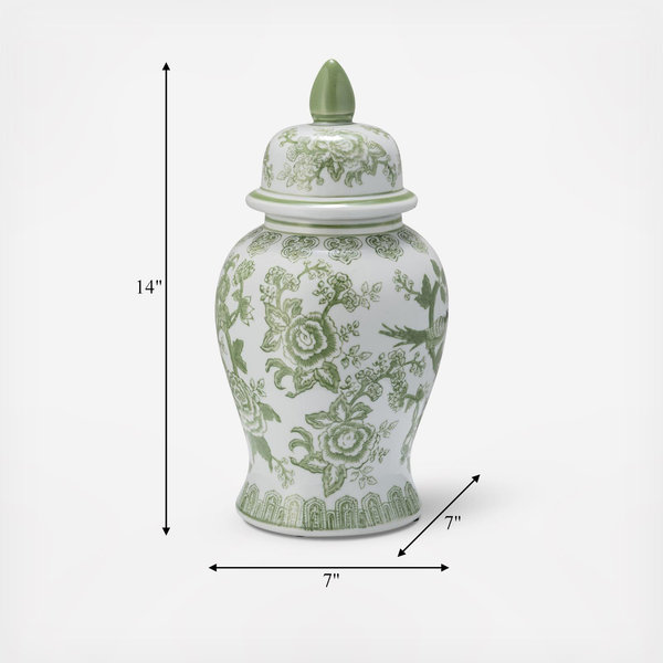 Sagebrook Home Chinoiserie Temple Jar - Thumbnail 3