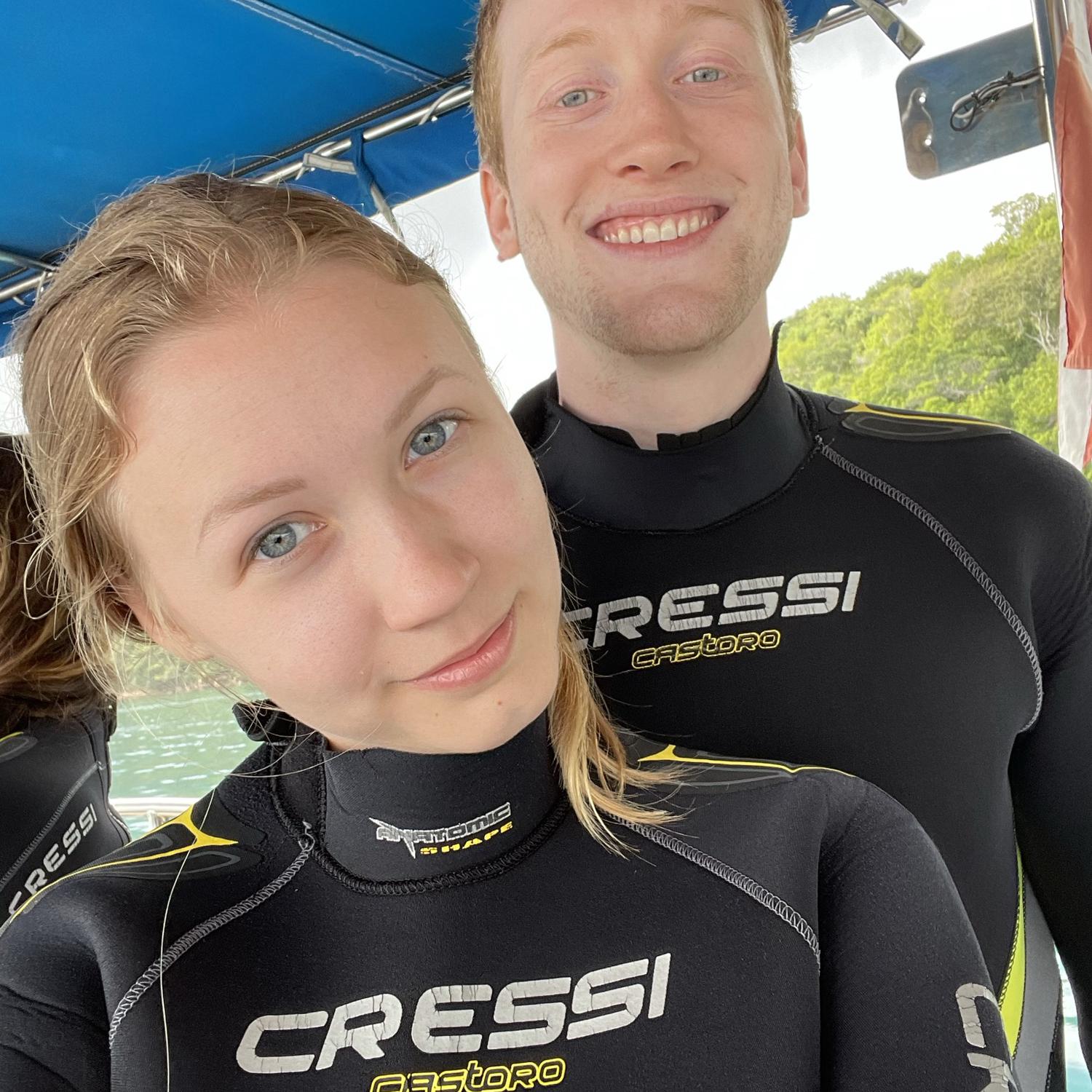 June 2021 
Elena's first Scuba diving, Brazil
