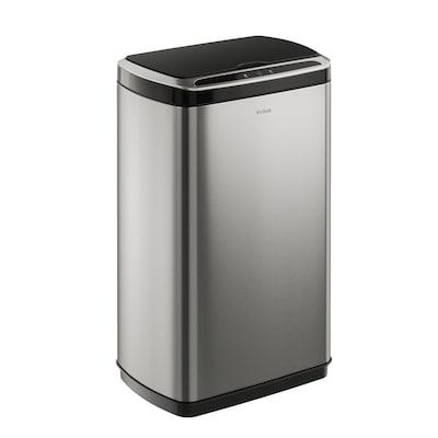 Kraus 13-Gallons Stainless Steel Metal Touchless Kitchen Trash Can with Lid Indoor