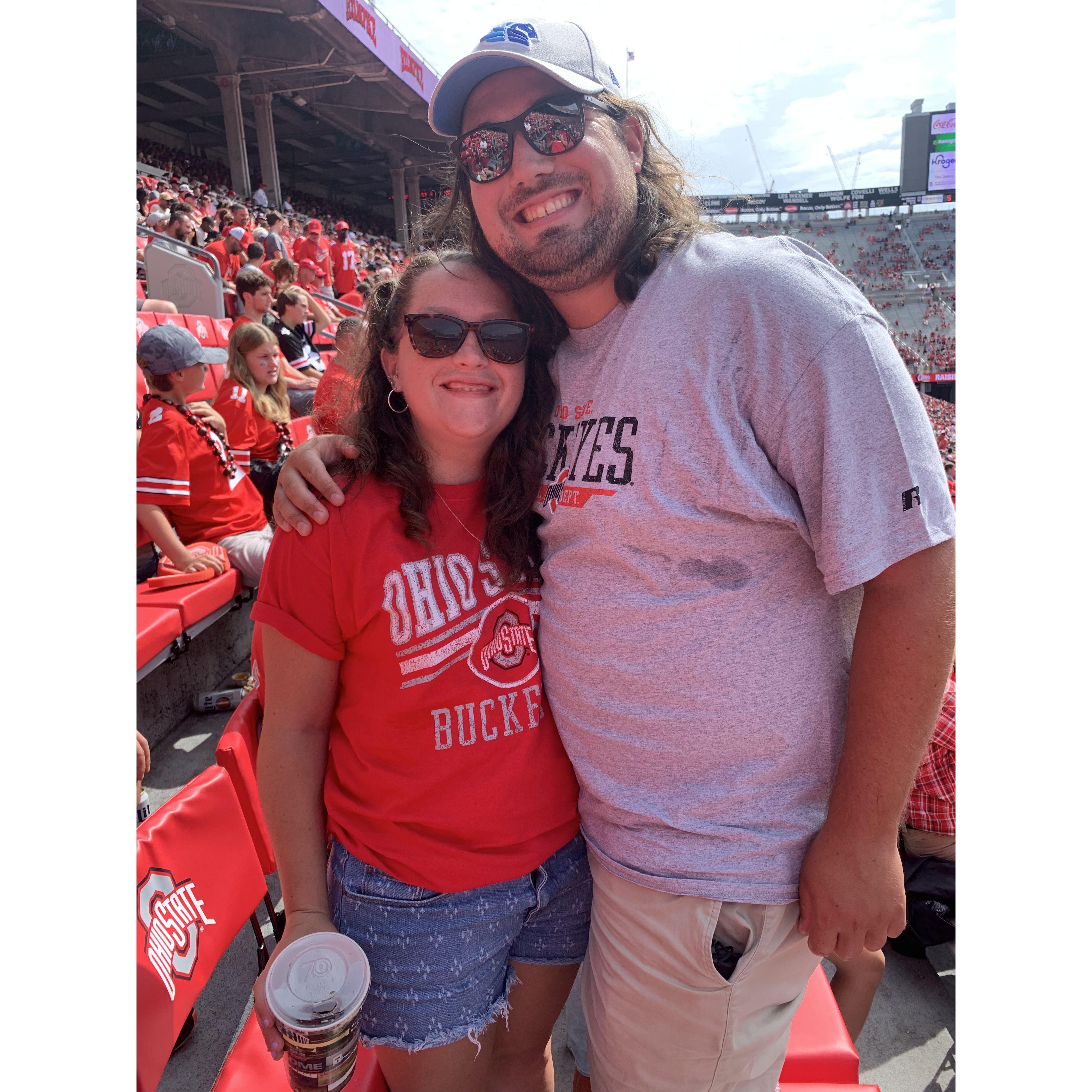 One of our first pictures together at an OSU game in September of 2022