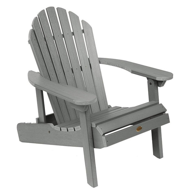highwood Hamilton Made in the USA Folding and Reclining Adirondack Chair, Adult Size, Coastal Teak