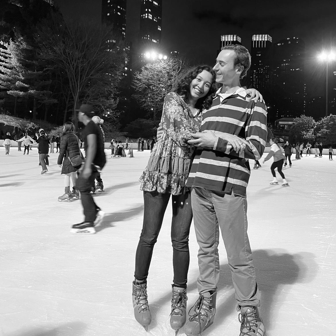 Ice skating in Central Park