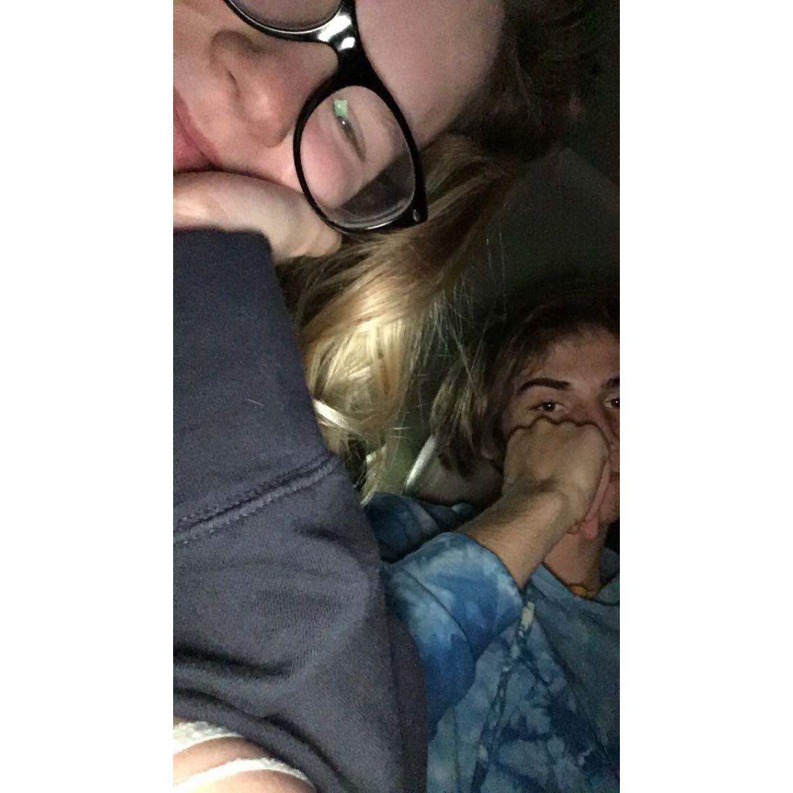 Our first night ever hanging out - September 28, 2018 - spent the whole night in the car rather than watching a football game