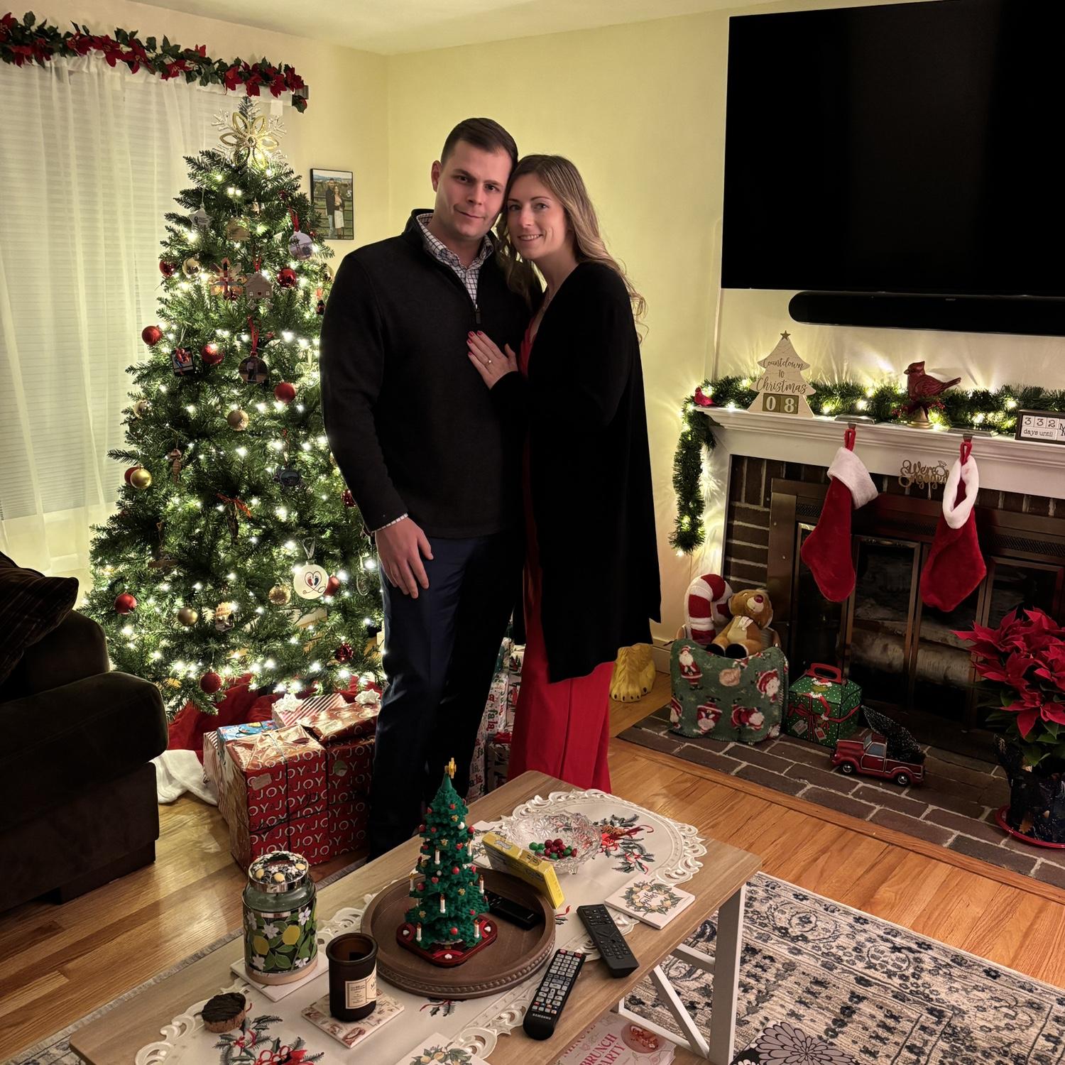 Our first Christmas as an engaged couple in our home 2025
