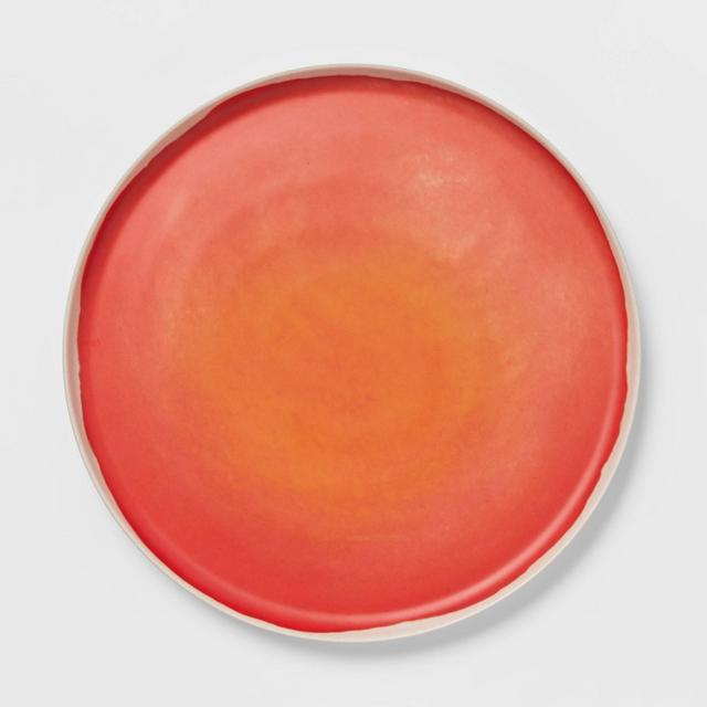 10" Melamine and Bamboo Dinner Plate Orange - Opalhouse™