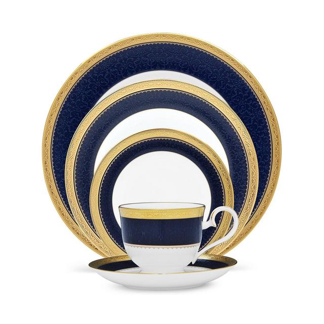 Noritake Odessa Cobalt Gold 5 Pc Place Setting