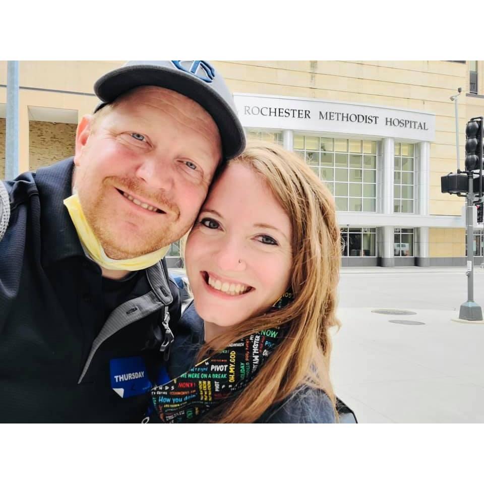 Right after Chad's 1 year post-op biopsy -- we got good news!!!