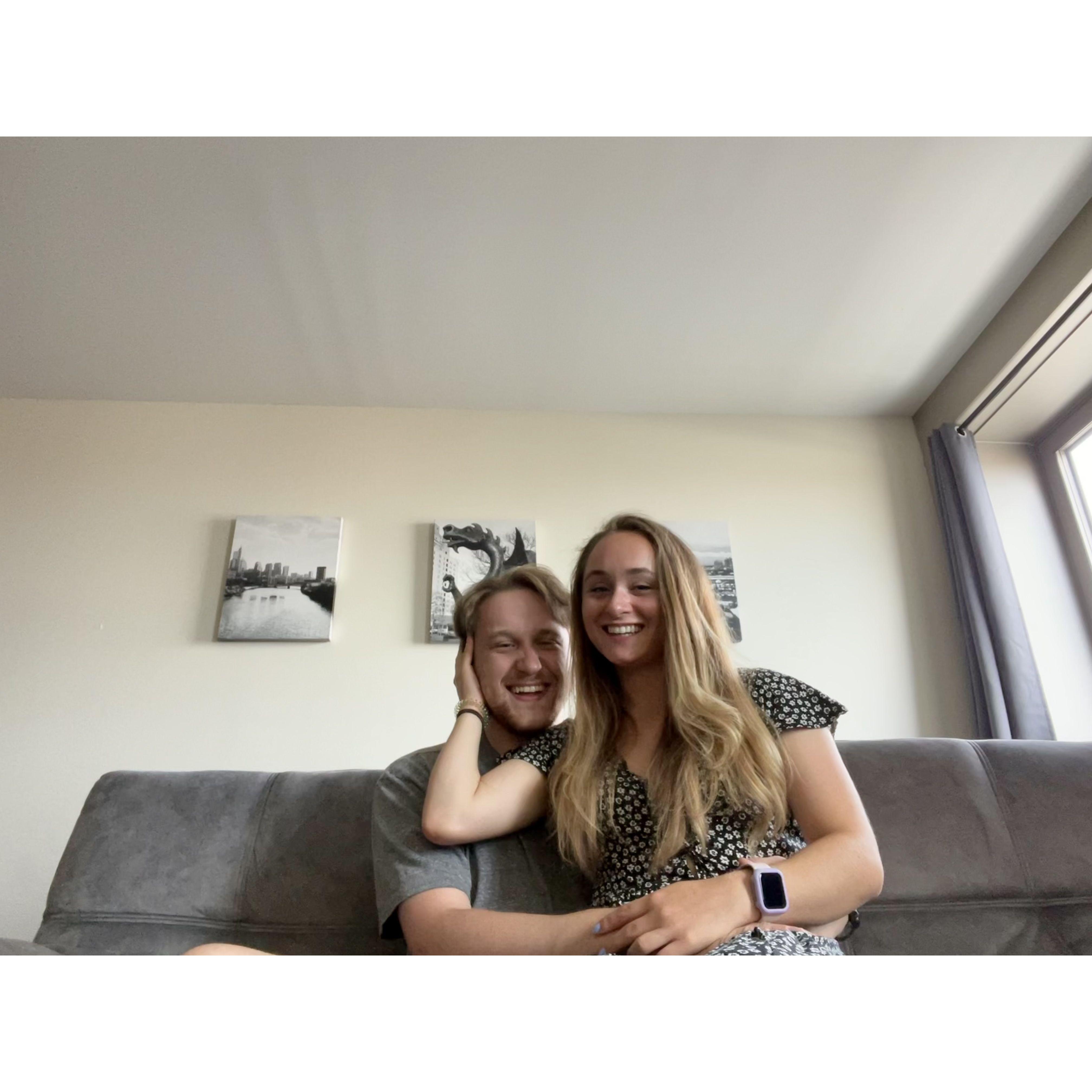 Taken shortly before Kyle moved out of his Philly apartment back home to NJ. This was also our first time cooking together!