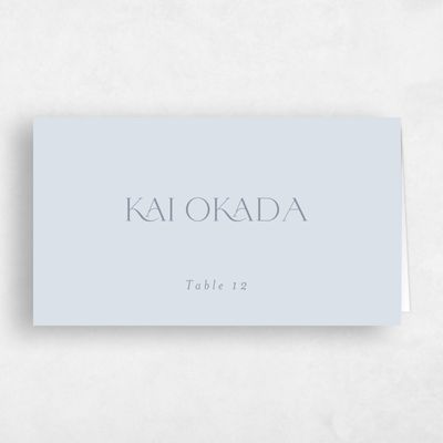 Blue Whisper Wedding Place Card - Buenos