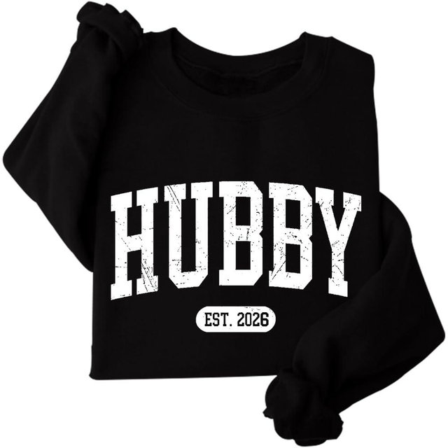 DIOMMELL Hubby Wifey Couples Matching Sweatshirt for Husband and Wife