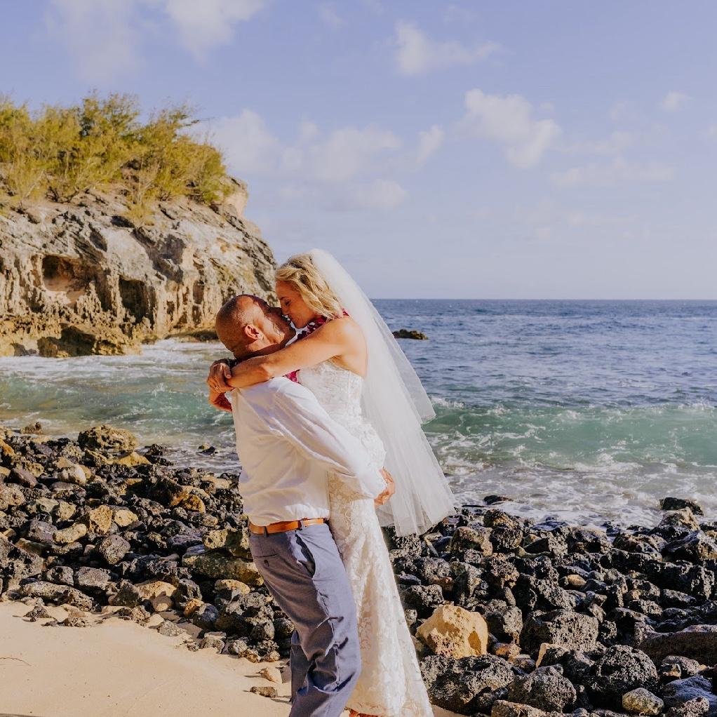 Our Shipwrecks Beach wedding in Kauai - July 24, 2025.