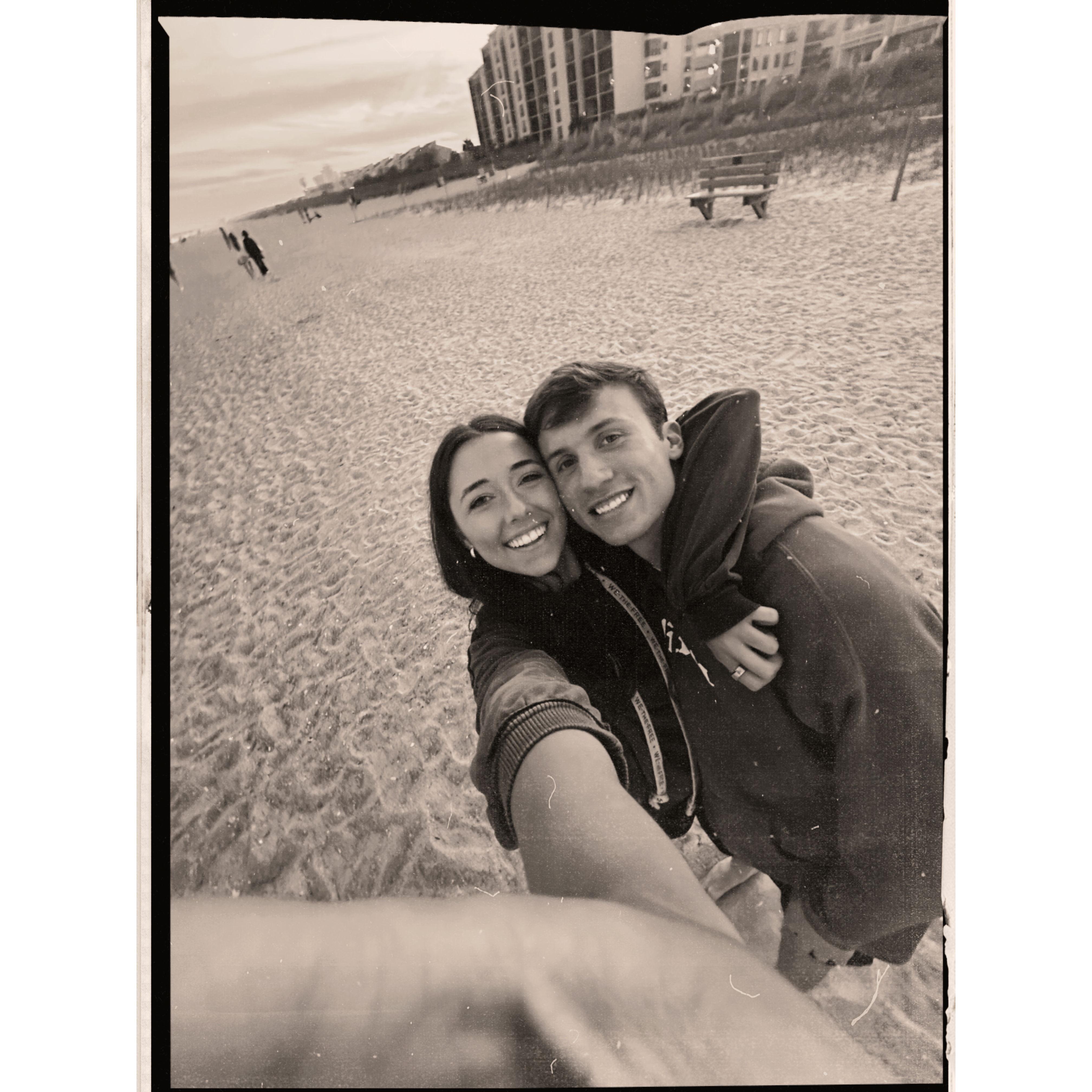 One of our first beach trips!