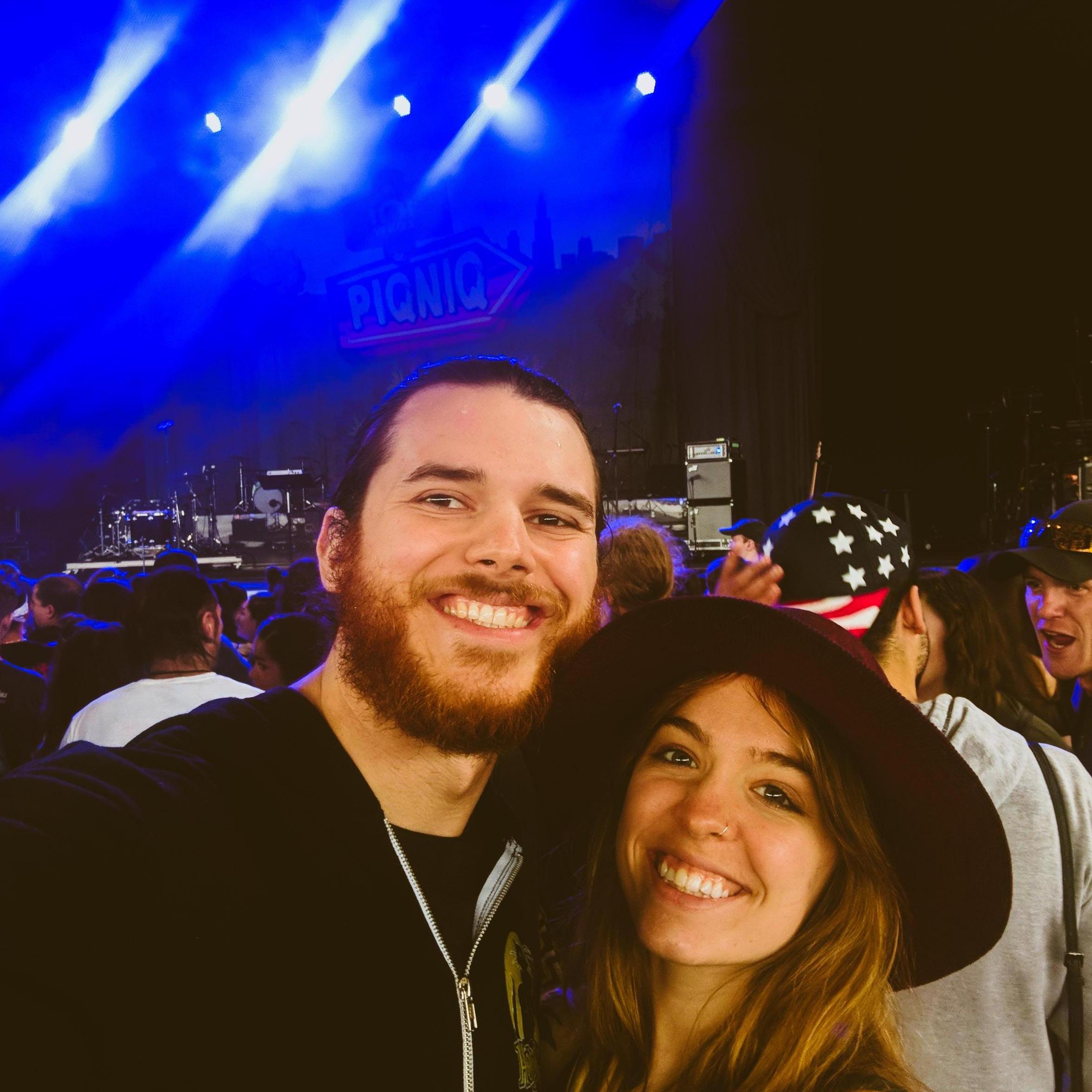 Seeing The Lumineers for the first time together.