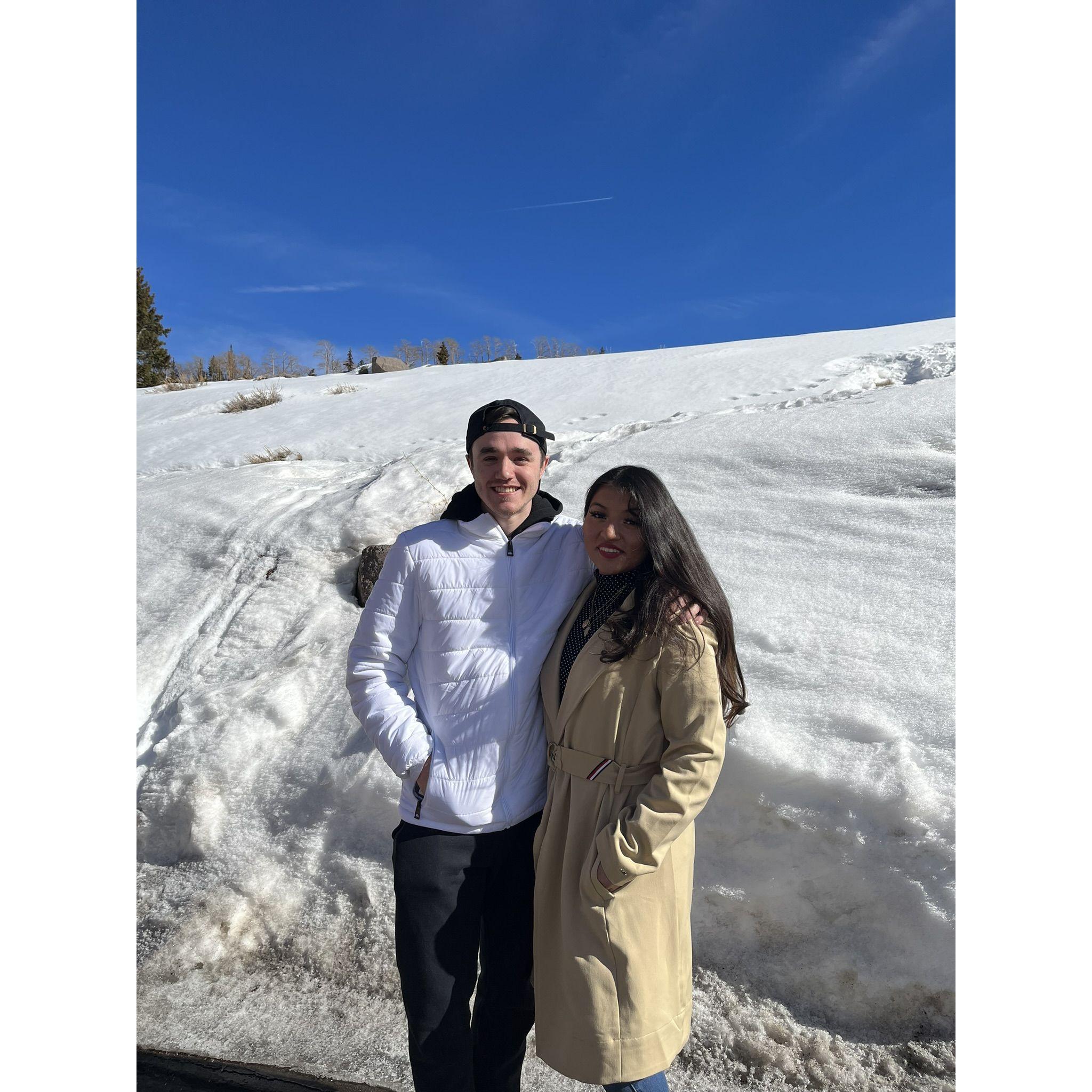 Our first road trip! This was in Utah.