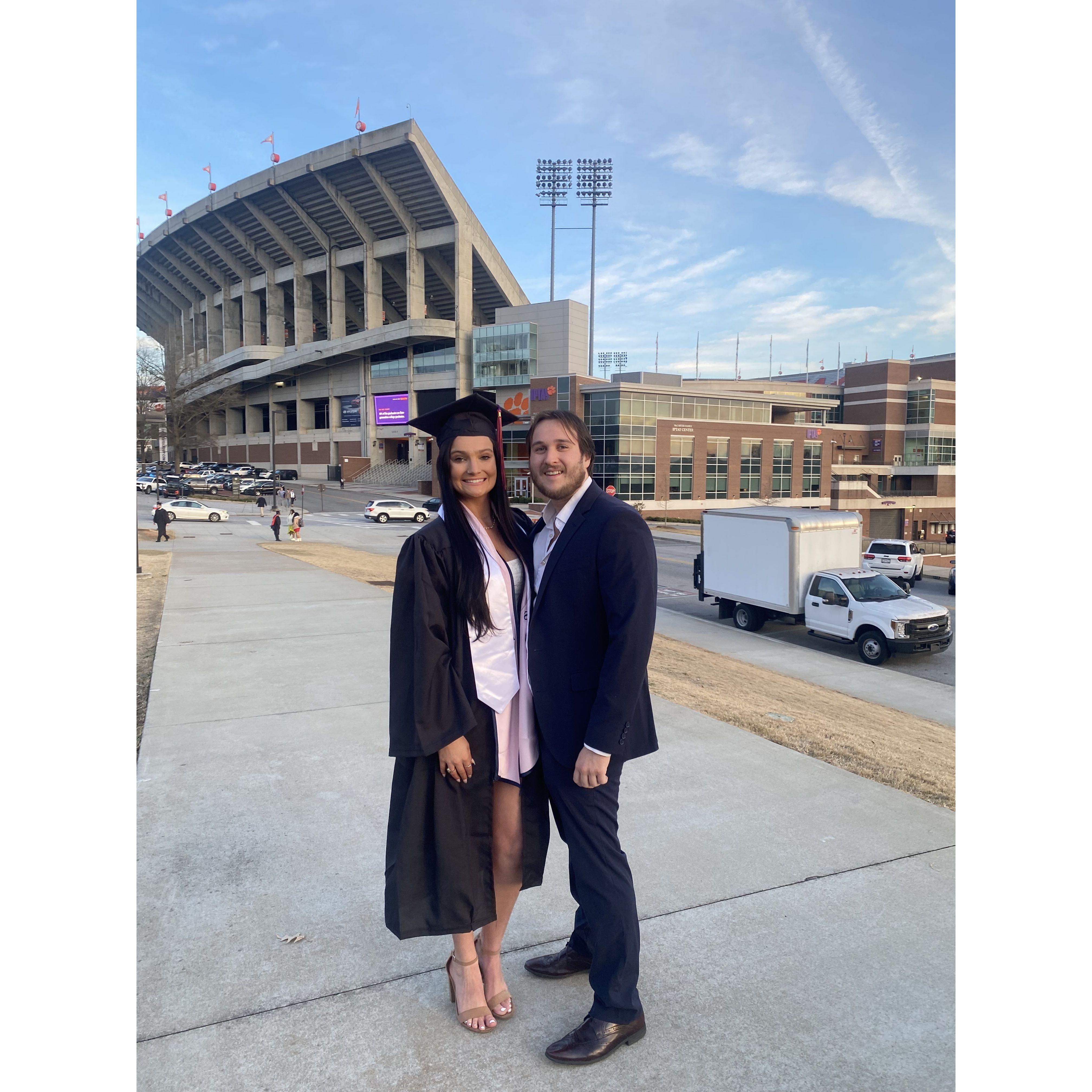 Devon graduates from Clemson (December 2023)