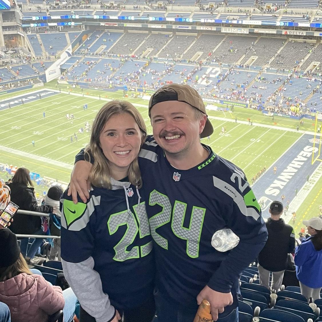 Rob's first Seahawks game as a "Seattleite", 2022