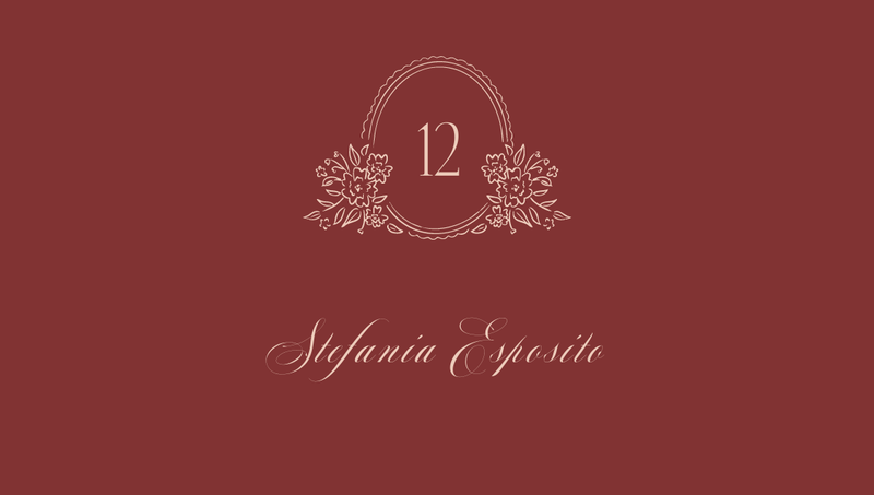 Anthea | Currant Red | Zola Wedding Place Cards