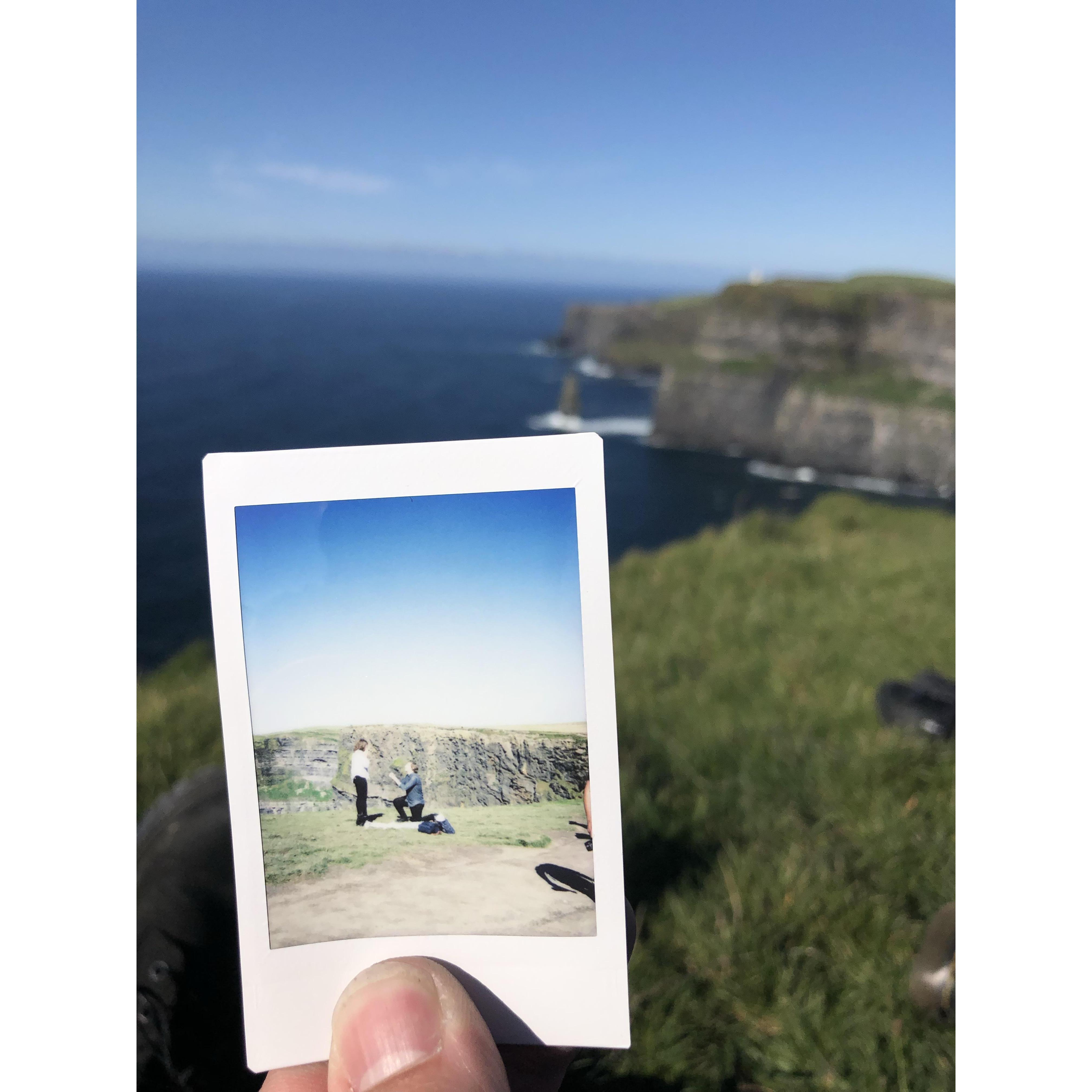 Trevor's sister (and Best Man) timed this polaroid picture beautifully.