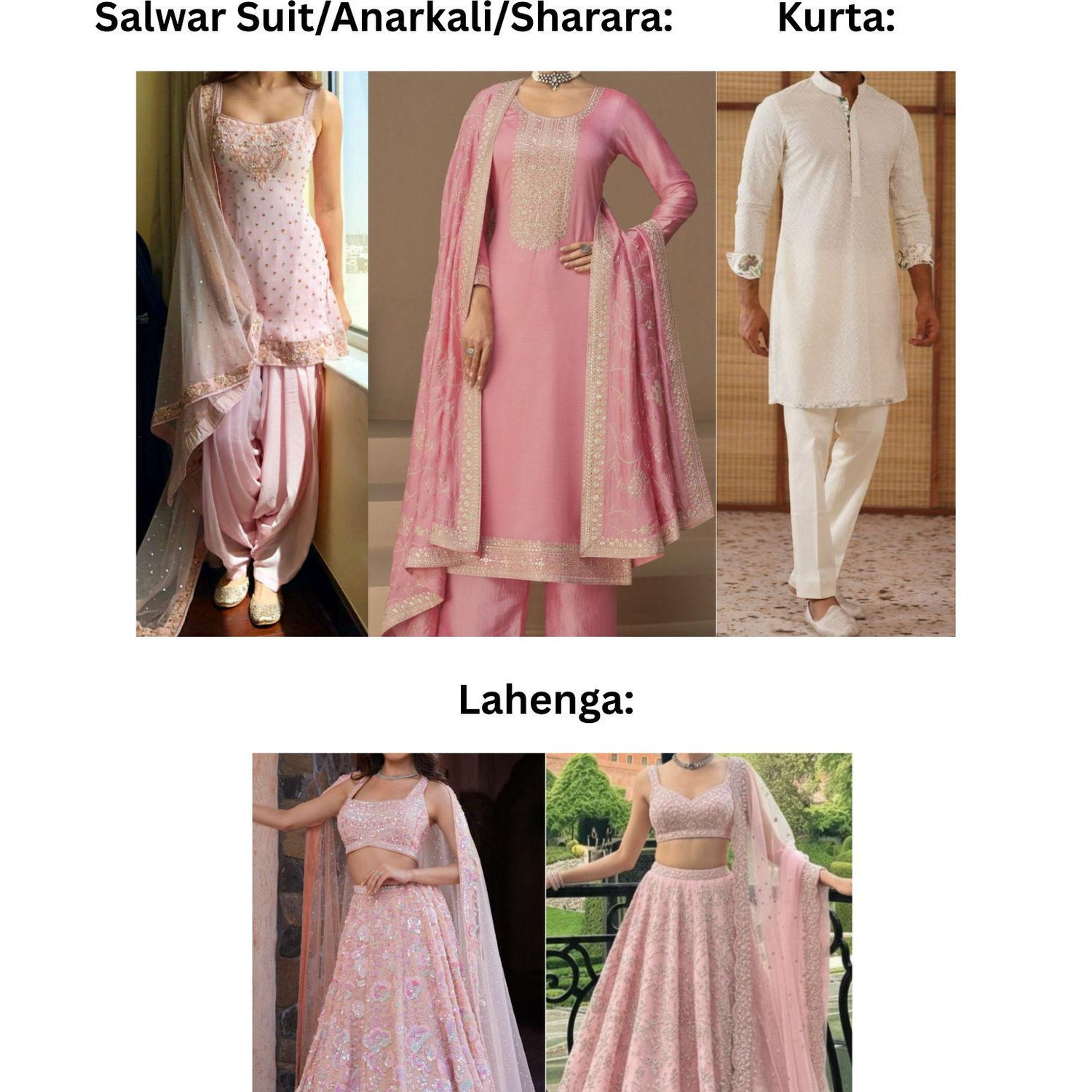 Mehendi/Haldi Attire Examples
