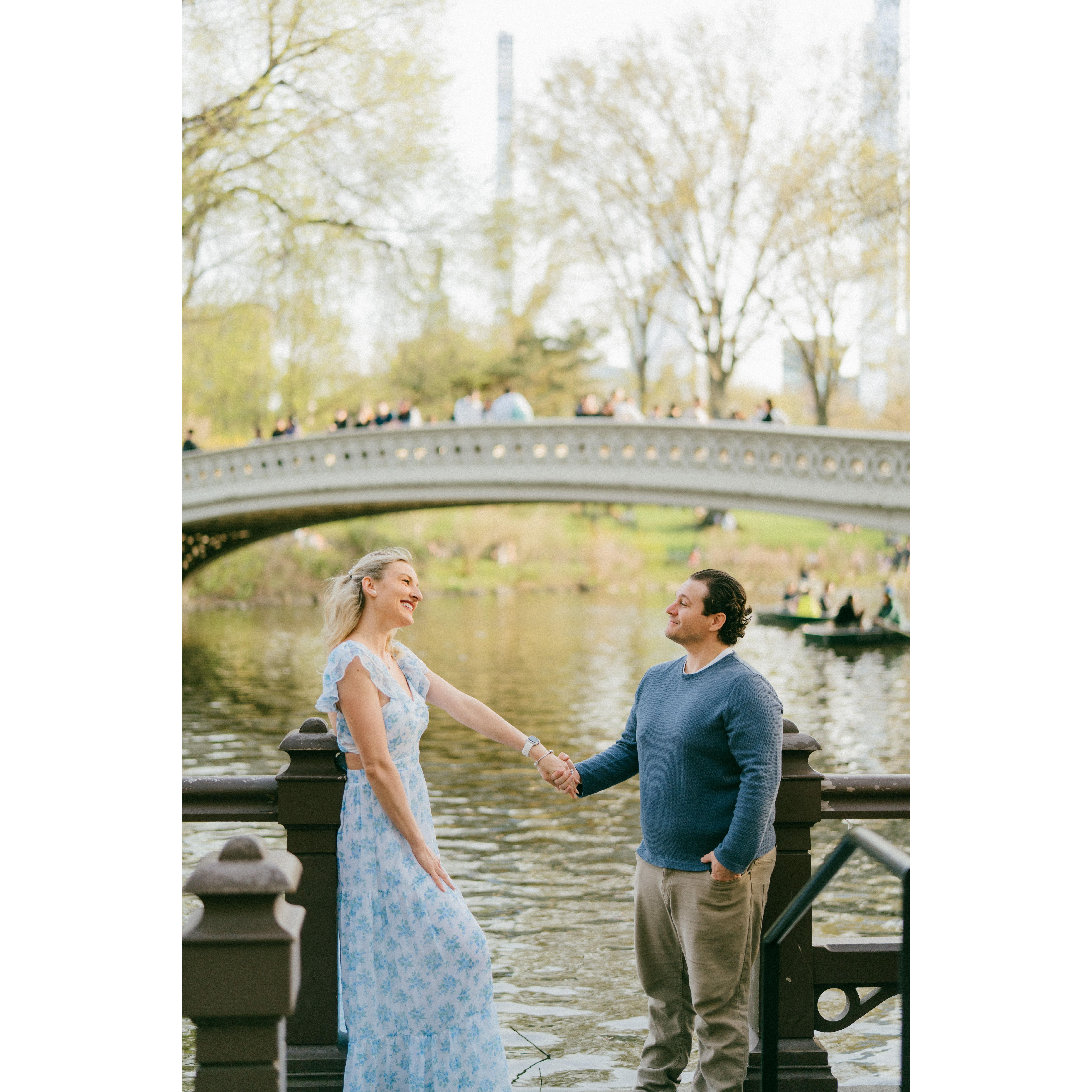 After the wedding photoshoot in Central Park.
