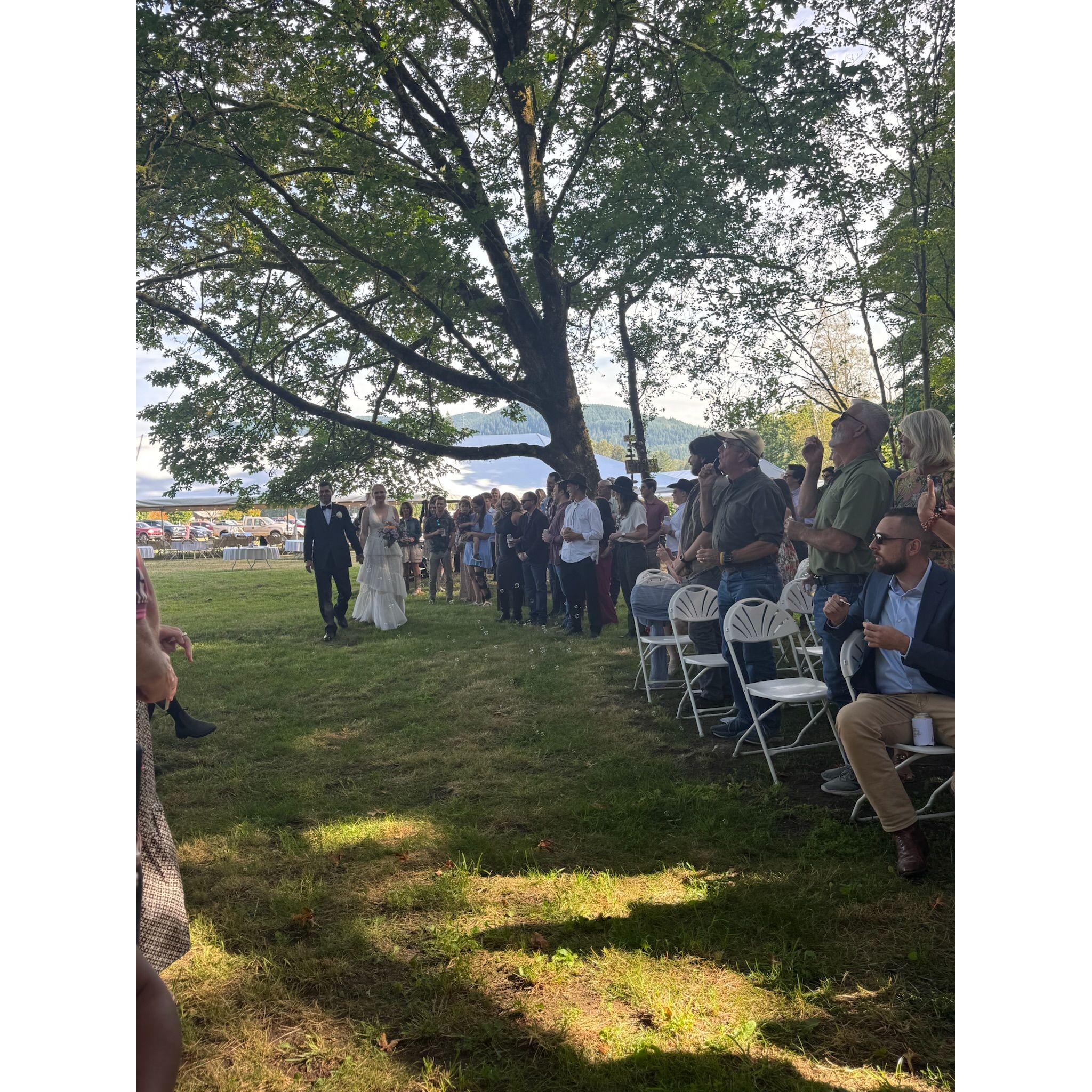 Here comes the bride...and the groom