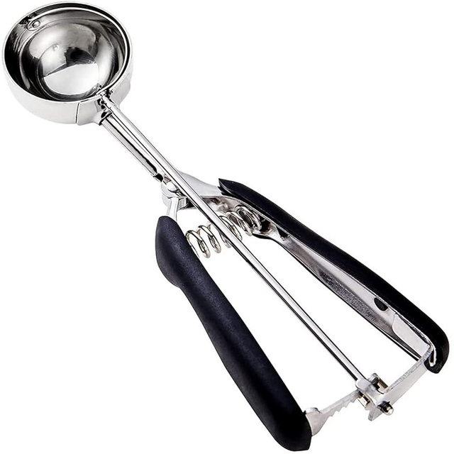Cookie Scoop, 18/8 Stainless Steel Cookie Scooper, Cookie Scoops for Baking, 3Tbsp/45ml/1.5oz Cookie Dough Scoop, Ice Cream Scooper with Trigger Release, Cookie Scooper for Baking (#20/53mm)