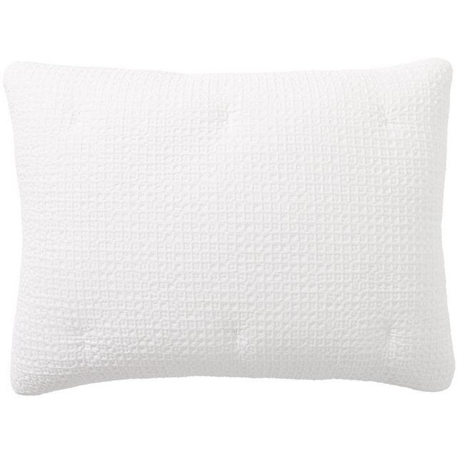 White Vintage Washed Cotton/Linen Comforter Sham, Standard