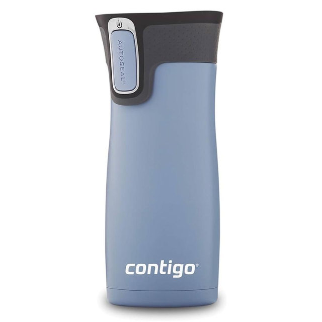Contigo West Loop Stainless Steel Vacuum-Insulated Travel Mug with Spill-Proof Lid, 16 Ounces, Earl Grey