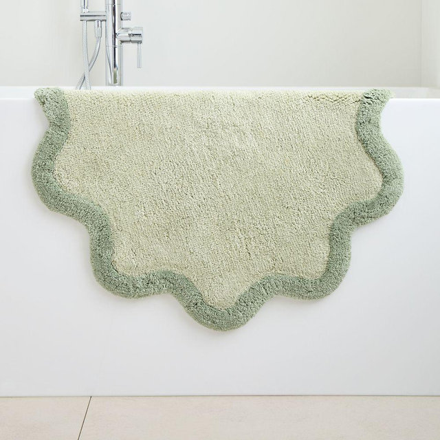 Wiggle Circle Bath Mat, 30x30, Celadon