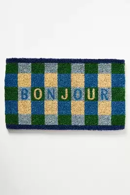 Bonjour Gingham Doormat