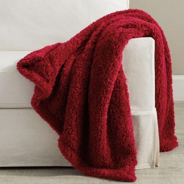 Fireside Cozy Reversible Throw, 50 x 60", Red