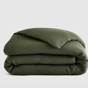 European Linen Duvet Cover - King/Cal King (Color: Pine)
