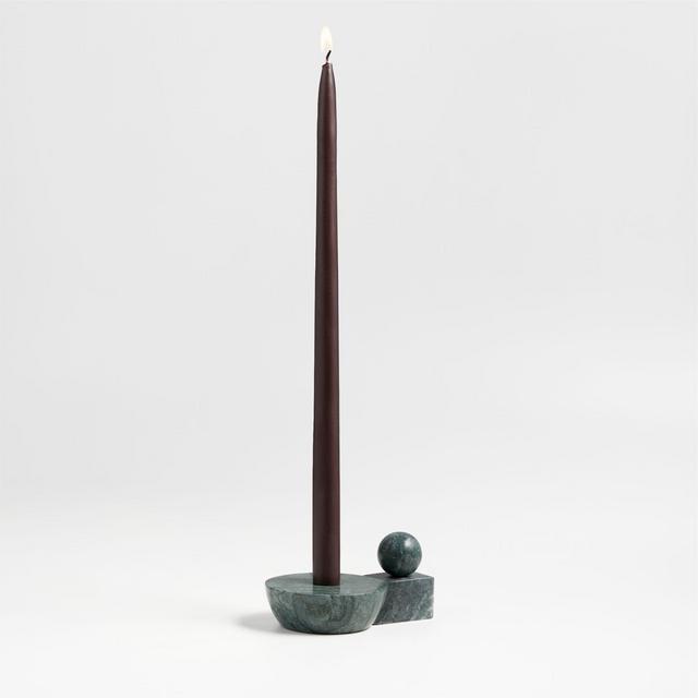 Noyau Green Marble Taper Candle Holder by Athena Calderone