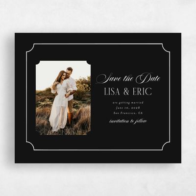 Black Wedding Save the Date - Idalia Photo