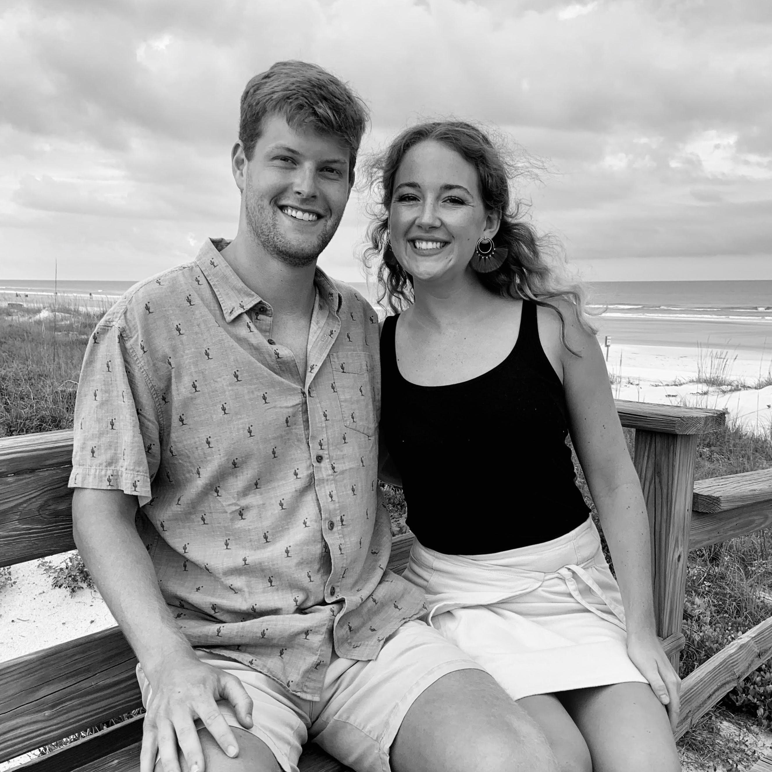 Rachel's 50th birthday beach week. The night he proposed!
