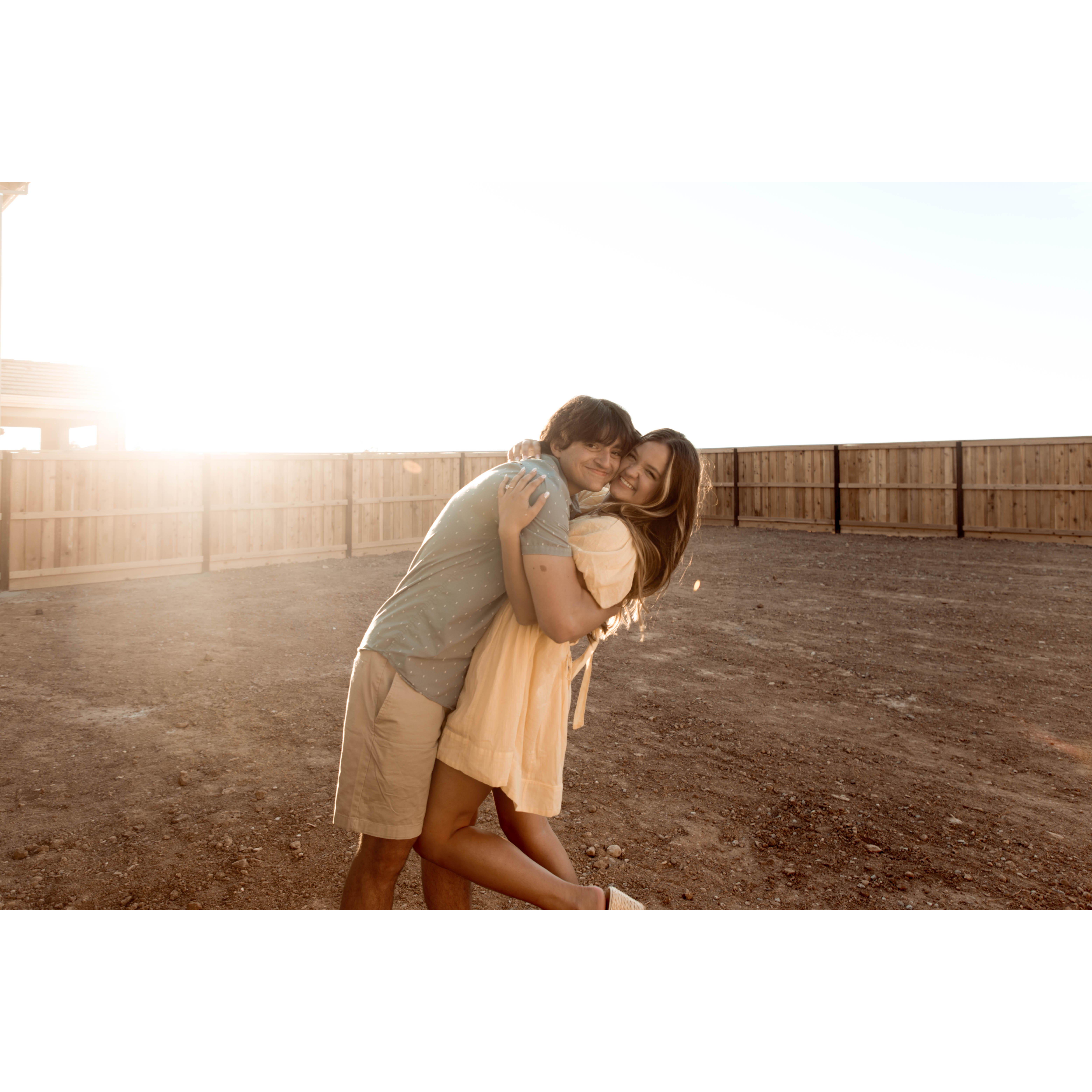 The day he proposed! The first memory we have in our now home