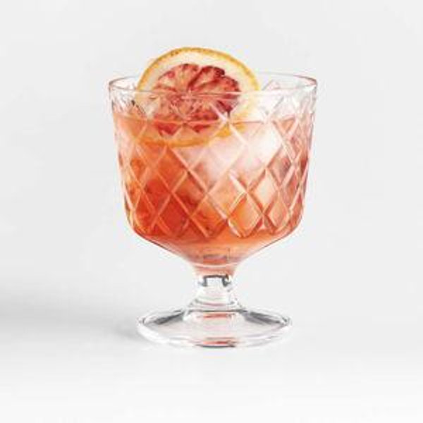 Hatch Short Faceted Cocktail Glass | Crate & Barrel