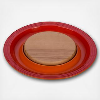 Round Platter with Cutting Board