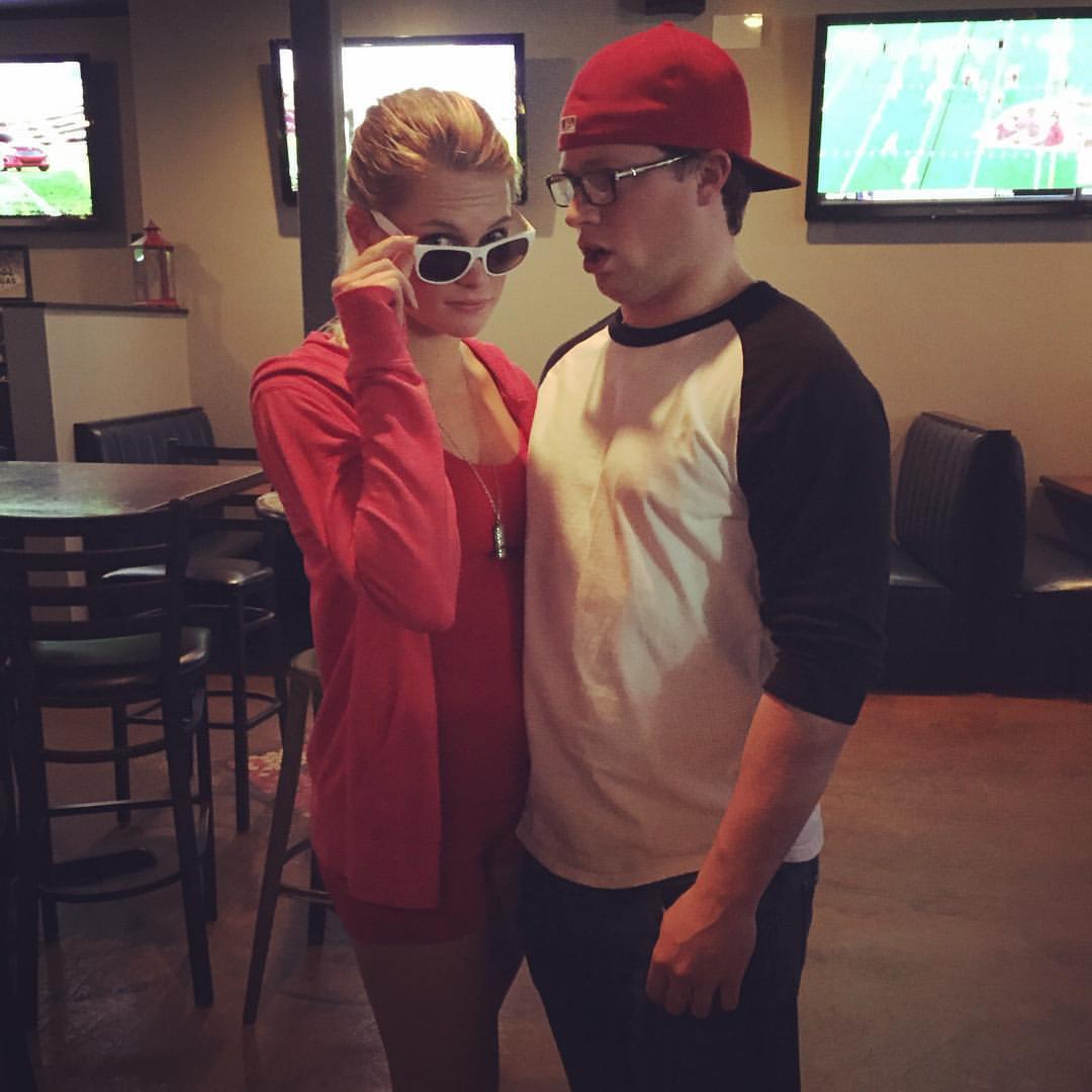 First Halloween couple costume, Wendy Peffercorn and Spinks