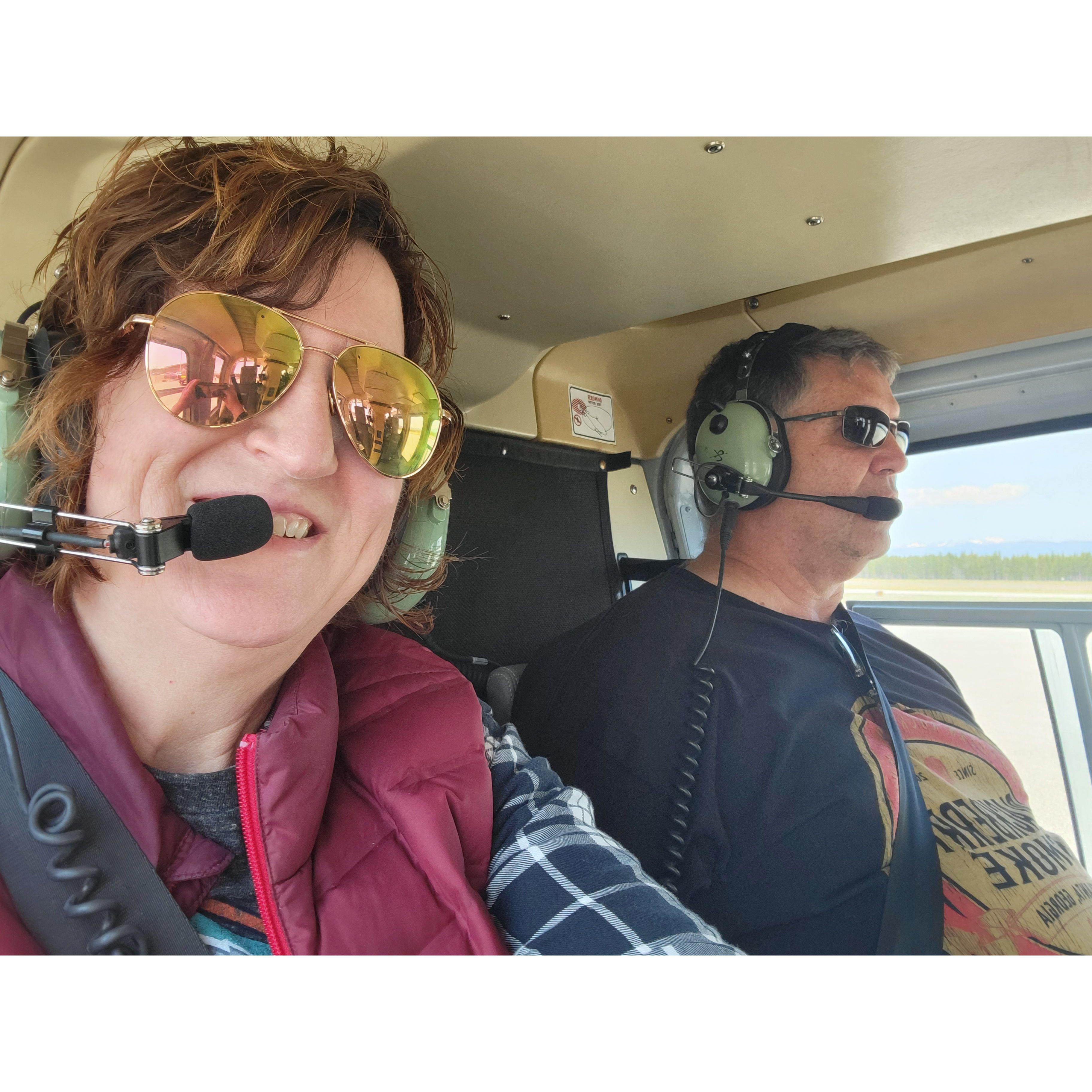 Helicopter ride above the mountains just West of Yellowstone, July 2023