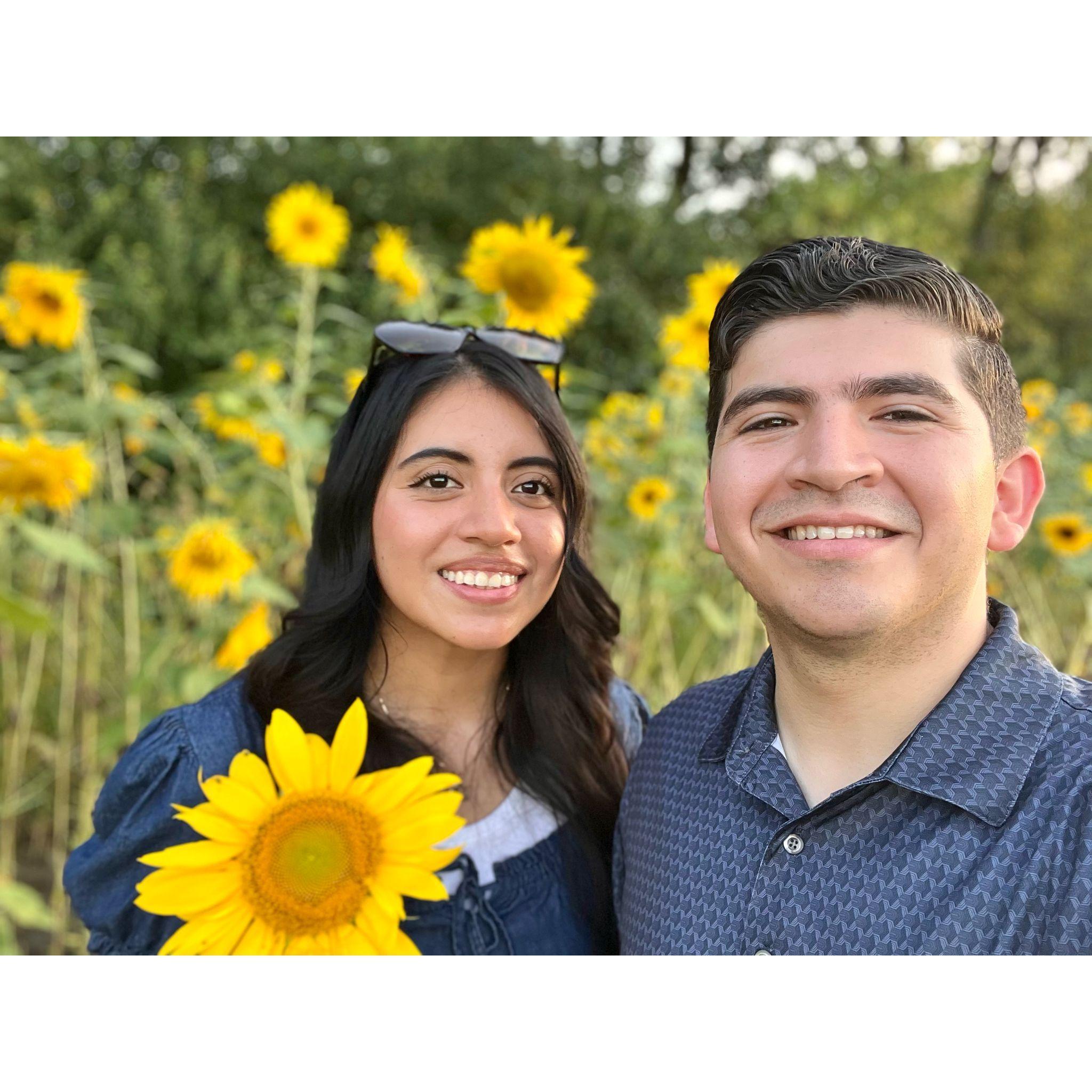 Smiles and sunflowers.