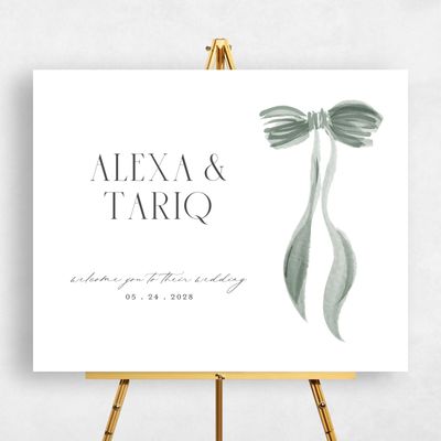 Sage, Green Wedding Sign - Brienno Landscape