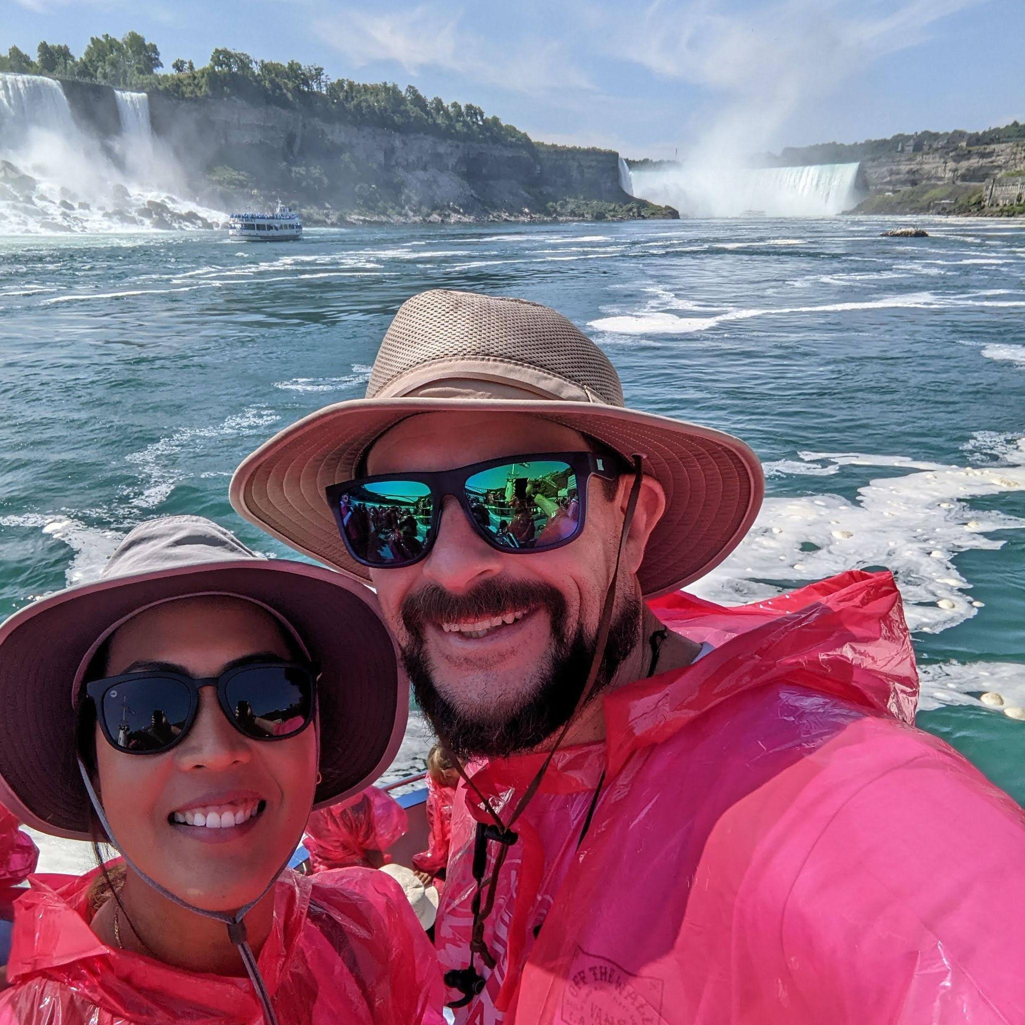 On the boat towards Niagara Falls