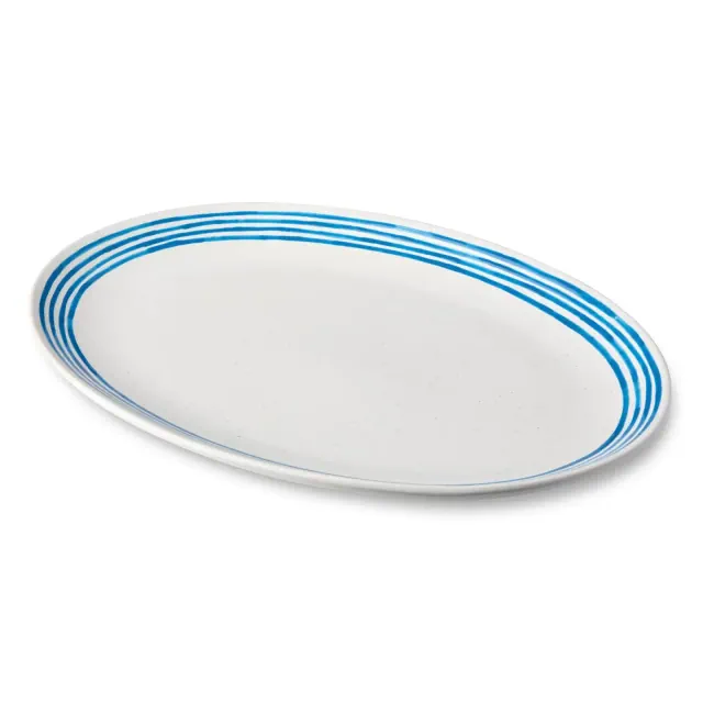 Certified International 12" Oval Platter Dockside Blue