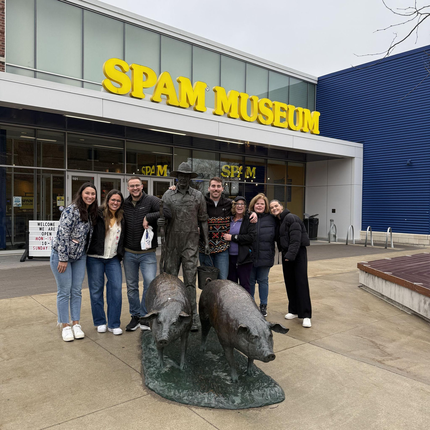 Danny's (unpaid, unofficial) job as the Spam Museum tour guide
