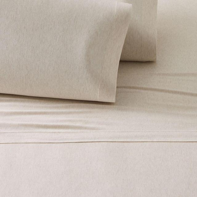 Jersey Tencel Modal Knit Sheet Set, King, Heathered Oatmeal