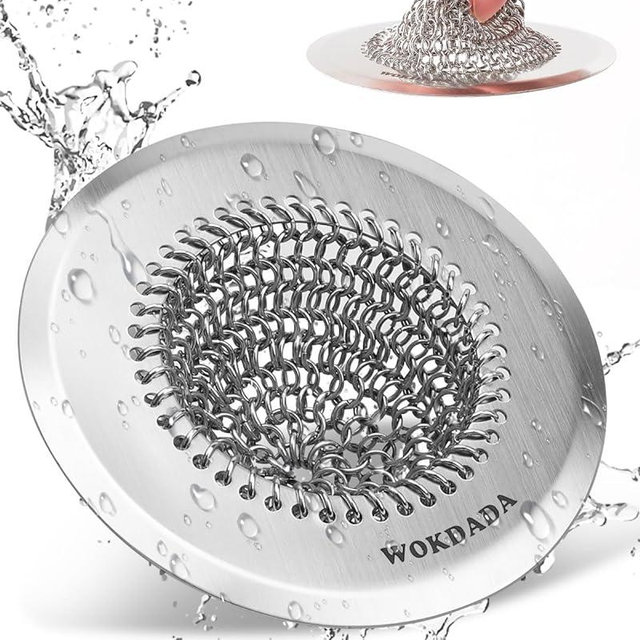 Sink Drain Strainer, Reversible Mesh Sink Strainer with 304 Stainless Steel , Wokdada Revolutionary Anti-rust Kitchen Sink Strainer Food Catcher for Garbage Disposal without Clogging