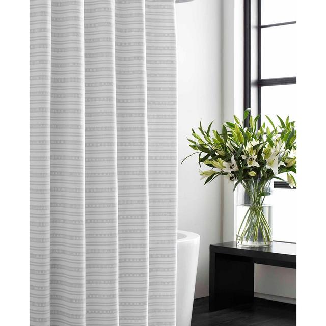 Vera Wang Textured Stripe Shower Curtain